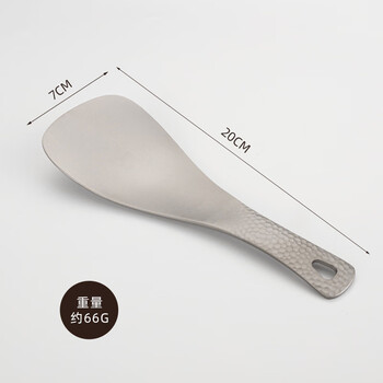 Zhongjiang liantai pure titanium rice spoon rice spoon household titanium metal large soup shell spoon leftover spoon drinking spoon camping pure titanium rice spoon