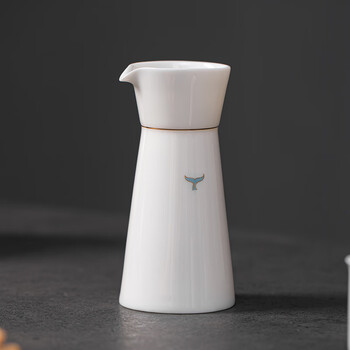 Maker (zeroky clan) dehua one-person drinking white wine wine dispenser ceramic flask and wine set set mutton-fat jade porcelain high-grade wine cup and flask suet-fat jade porcelain kunpeng wine dispenser