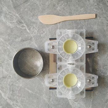 Shantou lincun large stuffed dumpling artifact new quick dumpling mold lazy manual semi-automatic steamed dumplings and fried dumplings transparent two-piece + stuffing spatula + skin slicer 7 cm (suitable for dumpling skins larger than 6.8 cm)