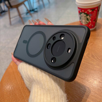 Capedon is suitable for huawei mate80/80pro mobile phone case protective cover, magnetic wireless charging, ultra-thin anti-fall, skin-friendly matte, transparent black