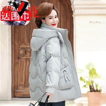 Yalu light and thin 2026 high-end brand down jacket for mothers winter middle-aged and elderly thickened warm jacket women light blue-thick style 5xl