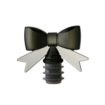 He jiagong bow wine bottle stopper silicone sealed red wine stopper japanese export pink champagne bottle stopper black