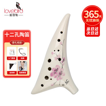 Acacia 12-hole ocarina alto ac tune twelve-hole ac painted porcelain flute for beginners with teaching materials lanyard flute