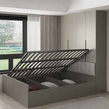 Sanqihu tatami 1.35m bed wardrobe table combination integrated room overall bed style and size customized 1800mm*2000mm