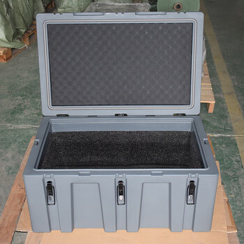 Rotational molding box moisture-proof box car trunk props mobile storage box instrument outdoor backup storage tool box dark gray + lining extra large 220l