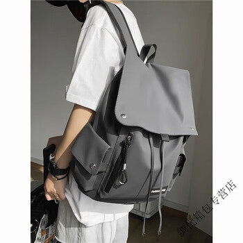 Ye yu female high school college student workwear large capacity backpack women's casual travel backpack men's red school bag + long-legged green frog pendant