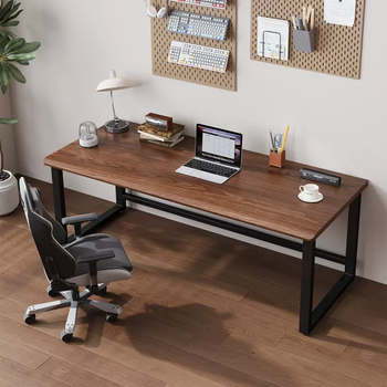 Yusenyi ash log large board double desktop computer table game e-sports table living room desk office desk ash light brown 3 cm desktop mouth-shaped legs 160x80x75cm