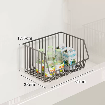 Yusenyi kitchen freezer internal storage rack household multi-layer refrigerator partition rack fruit and vegetable freshness multi-functional storage rack black single layer medium size