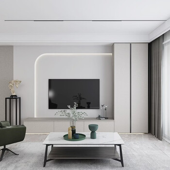 Yusenyi gujia home living room tv cabinet integrated wall-wall tv background wall bookshelf sabei customized gold details consult customer service to enjoy free room measurement design service