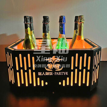 Fantasy bar luminous wine frame ice-sealed wine bucket ice bucket ice trough cocktail box beer box octagon double-layer eight champagne box