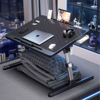 Long-term storage bed computer table liftable study table folding small table college student dormitory upper bunk desk bay window desk carbon fiber 60*35 card slot + rails new upgrade