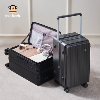 Paul frank side opening suitcase deep warehouse large capacity trolley case 26 inches wide trolley suitcase front opening zipper suitcase