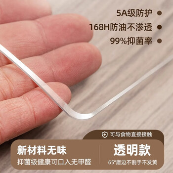 Xinjinngle table top protection mat soft glass pvc tablecloth new waterproof, oil-proof, anti-scalding, no-wash table mat, transparent thick table top, oral grade odorless and anti-leakage, transparent 1.6 models 80*140cm