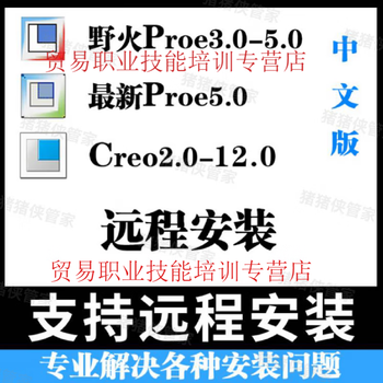 Proe/creo software 11.0/10.0/9/8 remote installation 7.0/6.0/5.0/4 chinese version package satisfactory proe/creo remote installation (choose a version)