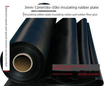 High voltage insulating rubber mat power distribution room insulating rubber sheet black industrial rubber mat insulating floor rubber rubber floor mat shock absorption black 2mm thick 1 meter wide 50kg
