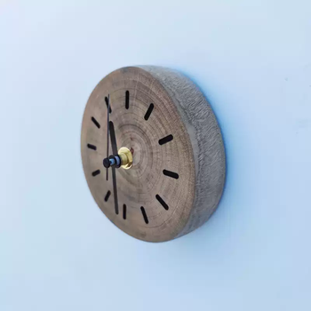 Solid wood silent refrigerator clock personality simple retro clock kitchen timing creative clock refrigerator sticker magnetic clock bar black scale