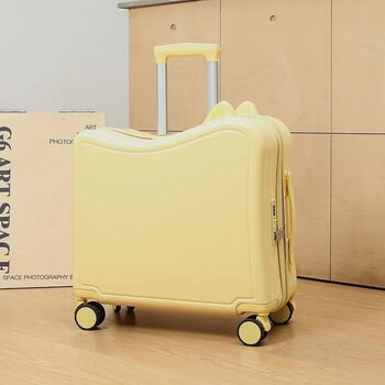G.duck little yellow duck children's suitcase can sit and ride small trolley case small boarding case suitcase password suitcase yellow 20 inches can sit and bear 100 pounds
