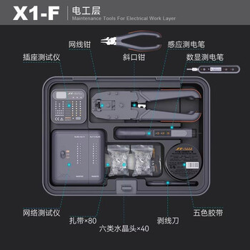 Jimmy home toolbox household tool set multifunctional repair combination hardware storage electrician electric jimmy box x1-f