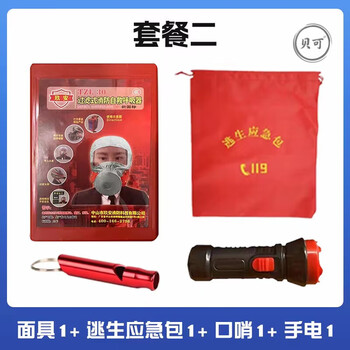 New national standard 30 type filter self-rescue fire mask anti-smoke and gas mask hotel home fire escape mask jiu'an package b