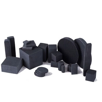 Shantou lincun factory direct sales large-pore water-resistant honeycomb activated carbon bricks to purify acid and alkali gases 00*00*00com,00*00*50com