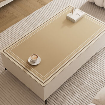 Fantasy coffee table tablecloth, oil-proof, waterproof, wash-free tv cabinet, living room table mat, high-end tablecloth, anti-scalding protective mat, elegant 90 150cm