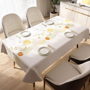 Fantasy style tablecloth, no-wash tablecloth, coffee table mat, crescent grass, upgraded encryption, waterproof, oil-proof and anti-scalding 90x140cm