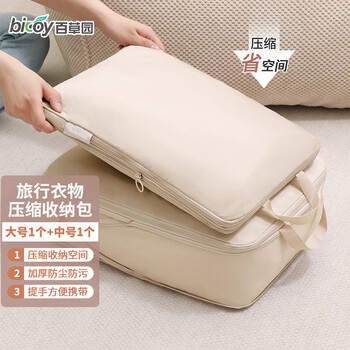 Baicaoyuan compressed travel storage bag, down jacket, clothing, underwear, luggage repackaging bag, essential travel supplies for dirty clothes on business trips