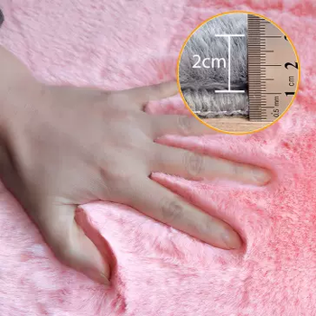 Yusenyi modern simple imitation rabbit fur bay window bedside blanket thick plush living room carpet covered for children's crawl sleeping light pink s-grade rabbit plush 60x160cm thickened