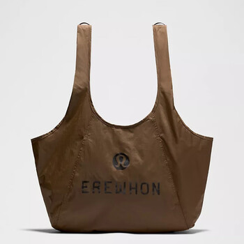 Lululemon lululemon handbag 26 new men's and women's silverlake shopping bag 28.5l errejon khaki brown/deep artifact