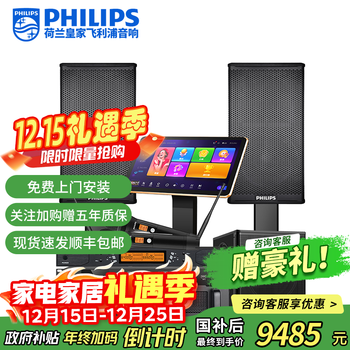 Philips state subsidy home ktv singing complete equipment ktv audio set professional cinema bar stage karaoke singing speaker home karaoke amplifier audio 10-inch professional box full set original + subwoofer picture color