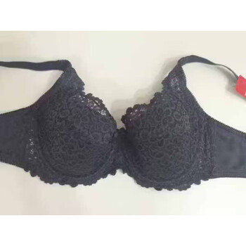 Triumph's official flagship women's underwear, push-up, comfortable, thin, classic, side breasts, full cup, large size bra 19-575 7c black gray 75b