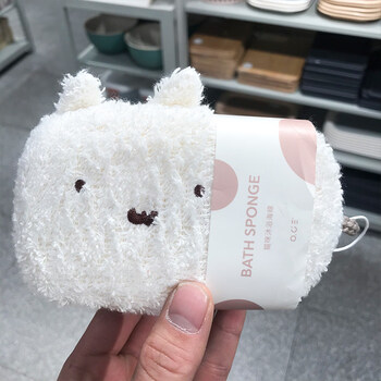 Shantou lincun oc home furnishing cartoon cute cat coarse hair bath rubber bath flower bath sponge cat