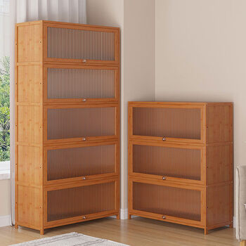 Jiyun cat bedroom children's bookcase with door home floor-standing solid wood bookshelf living room low cabinet combination american style under-stair storage cabinet get 5 yuan when you place an order and post a picture at the event