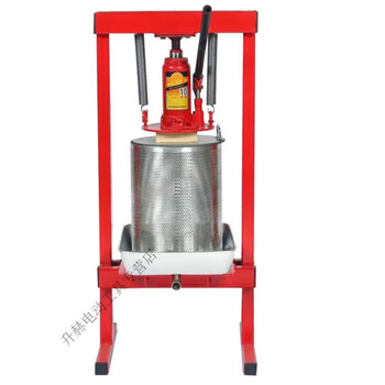He jiagong manual hydraulic jack juicer 304 stainless steel fruit honey lard residue press air pump press stainless steel 8 liters 5 tons
