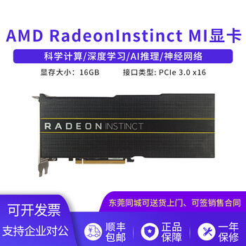 Amdradeon instinct mi / mi25 / mi60 16g/32g fanless gpu card used 90% new mi 16gb