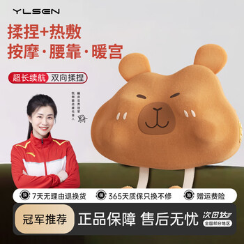 Yurlangsen massager waist massager shoulder and cervical spine back cushion multi-functional office pillow capibara massager massage/lumbar support/hot compress warm palace