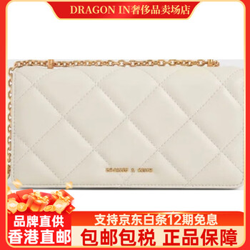 Charles&keithcharles&keith singapore limited small ck6-10681031-2 chain crossbody long wallet for women off-white ck6-10680924_cream