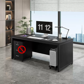 Yusenyi workstation desktop single modern desk and chair combination simple desk computer desk clerk financial clerk home black-black frame (no cabinet) 160x80x74cm