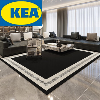 Tsutsuka home black and white carpet living room barrier-free luxury high-end modern simple washable and wipeable twilight 140cm*200cm newly upgraded upgraded waterproof silk