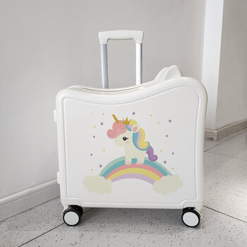 Tianyin cartoon unicorn children's suitcase can sit and ride 20-inch ultra-light boarding case for boys and girls riding trolley case 20-inch riding style unicorn d2 20-inch