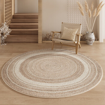 Yingfei round carpet living room 2025 new no-wash and wipeable light luxury high-grade imitation sisal waterproof and anti-fouling chair floor mat m guanfu 240cm*240cm