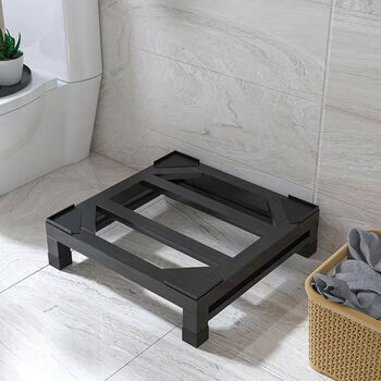 Shiganu washing machine base frame, shock-proof, silent and heightened, universal feet, suitable for refrigerator, length 40x width 40x height 15 cm _ black, extra thick, load-bearing 13