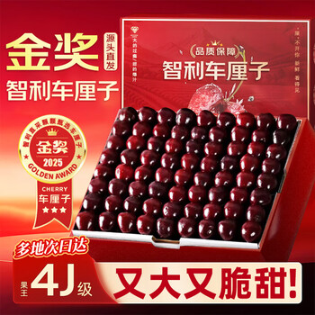 Songxiao cherries 4j grade original box 2.5-5kg jd sf - next day delivery to many places chilean cherry fruit gift box 5kg (net weight) most cost-effective fruit king 4jd grade single fruit 32-34mm