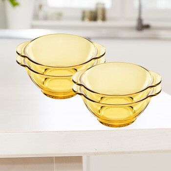 Corning tableware pyrex belle heat-resistant glass rice bowl 4 bowl set steamed egg bowl small bowl eating bowl high temperature resistance