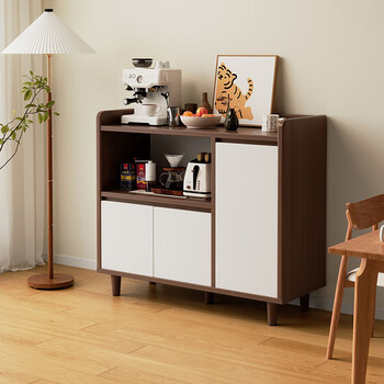 Ouyilang tea cabinet living room wall small cabinet storage cabinet mid-century style household storage cabinet sideboard small apartment storage cabinet