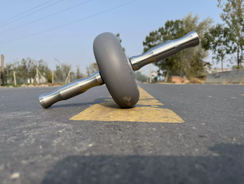 Zailu jian ab wheel abdominal muscle wheel double bearing silent stainless steel handle abdominal muscle training vest line home slim belly fitness stainless steel handle wheel diameter 15cm