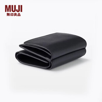 Muji uses plant-based fabrics tri-fold wallet eha10a3s black none