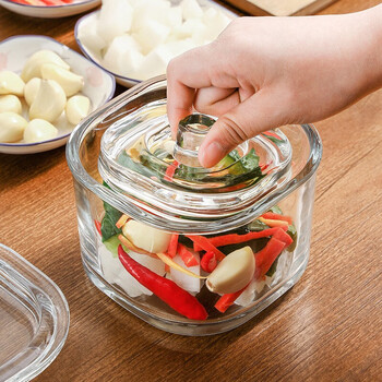 Home katei story japanese kitchen kimchi jar thickened transparent glass sealed jar one-night pickle jar pickle jar pickle jar one-night light pickle jar