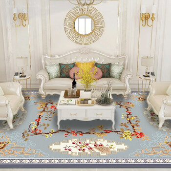 Jun yuexi carpet living room ethnic style modern european style turkish american light luxury french thickened retro bedroom bedside carpet modern european style-01 300cm*400cm (export crystal velvet)