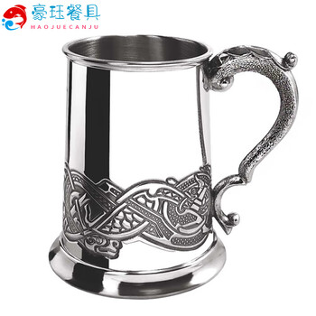 Mdng japan imported quality english pewter british tinware imported original tin handmade beer mug